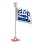 AAP Aam Aadmi Party Car Dashboard Flag of 2in x 3in With A Steel or Plastic Base