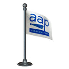 AAP Aam Aadmi Party Car Dashboard Flag of 2in x 3in With A Steel or Plastic Base