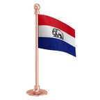 Asom Gana Parishad (AGP) Car Dashboard Flag of 2in x 3in With A Steel or Plastic Base