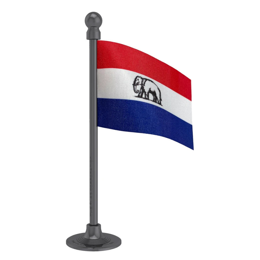 Asom Gana Parishad (AGP) Car Dashboard Flag of 2in x 3in With A Steel or Plastic Base