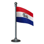 Asom Gana Parishad (AGP) Car Dashboard Flag of 2in x 3in With A Steel or Plastic Base