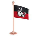 AIADMK All India Anna Dravida Munnetra Kazhagam Car Dashboard Flag of 2in x 3in With A Steel or Plastic Base
