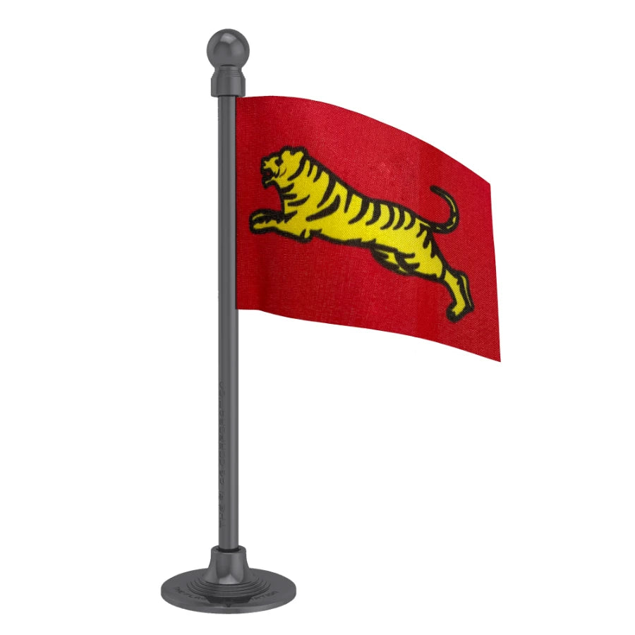 All India Forward Bloc (AIFB) Car Dashboard Flag of 2in x 3in With A Plastic Base