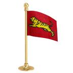 All India Forward Bloc (AIFB) Car Dashboard Flag of 2in x 3in With A Plastic Base