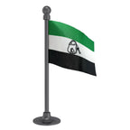 All India United Democratic Front AIUDF  Car Dashboard Flag of 2in x 3in With A Steel or Plastic Base
