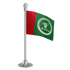 All Jharkhand Students Union (AJSU) Car Dashboard Flag of 2in x 3in With A Steel or Plastic Base