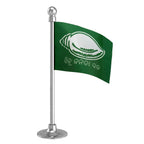 Biju Janata Dal (BJD) Car Dashboard Flag of 2in x 3in With A Steel or Plastic Base