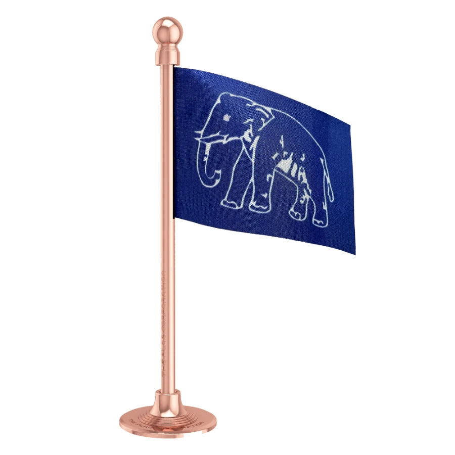 Bahujan Samaj Party BSP Car Dashboard Flag of 2in x 3in With A Steel or Plastic Base