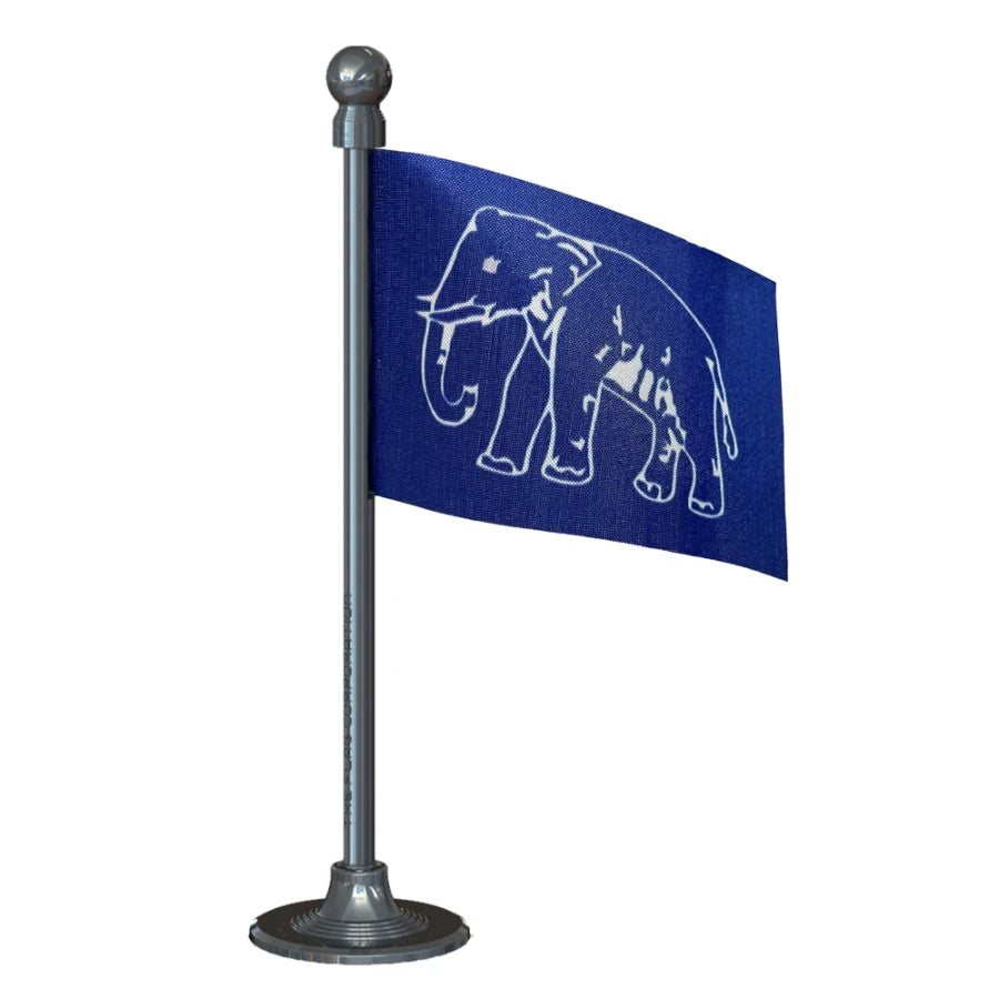Bahujan Samaj Party BSP Car Dashboard Flag of 2in x 3in With A Steel or Plastic Base