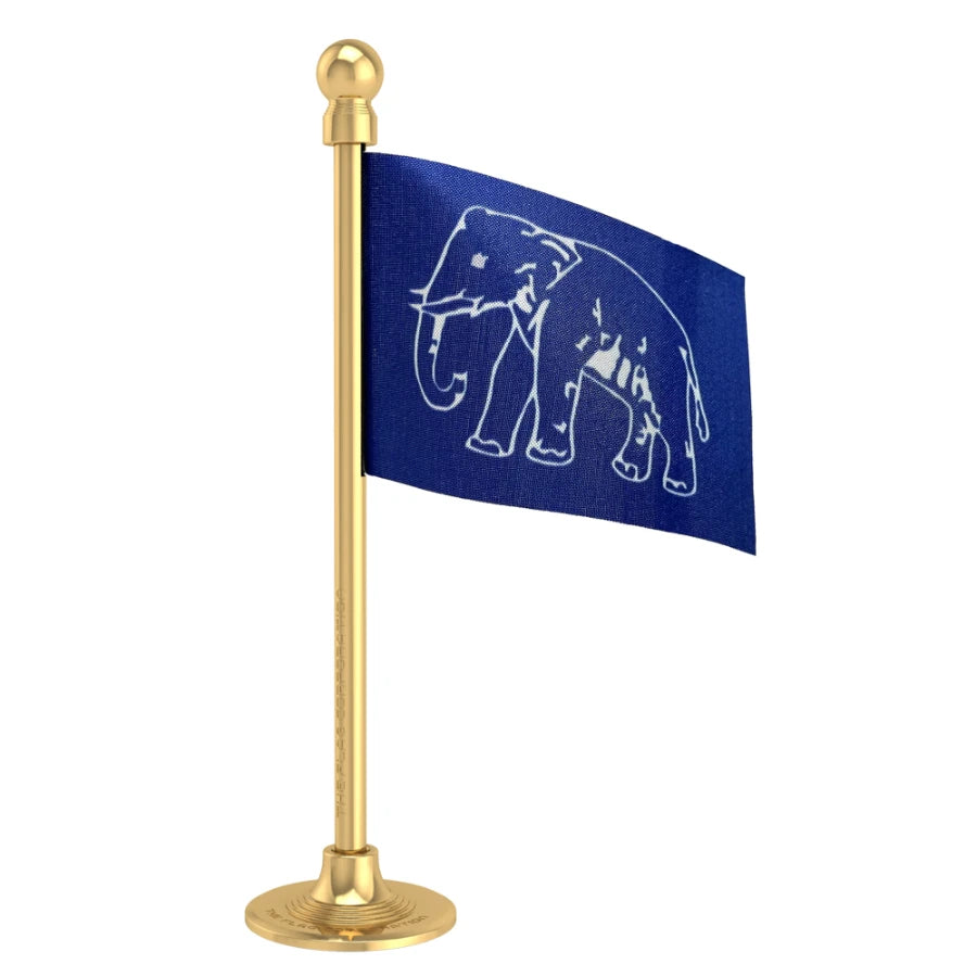 Bahujan Samaj Party BSP Car Dashboard Flag of 2in x 3in With A Steel or Plastic Base