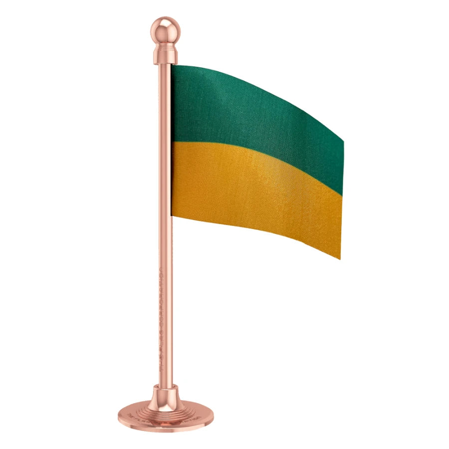 Indigenous People's Front of Tripura (IPFT) Car Dashboard Flag of 2in x 3in With A Steel or Plastic Base