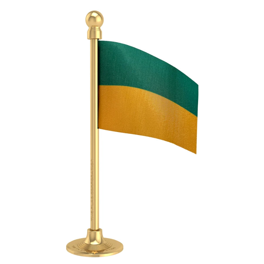 Indigenous People's Front of Tripura (IPFT) Car Dashboard Flag of 2in x 3in With A Steel or Plastic Base