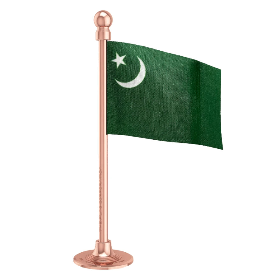Indian Union Muslim League IUML Car Dashboard Flag of 2in x 3in With A Steel or Plastic Base