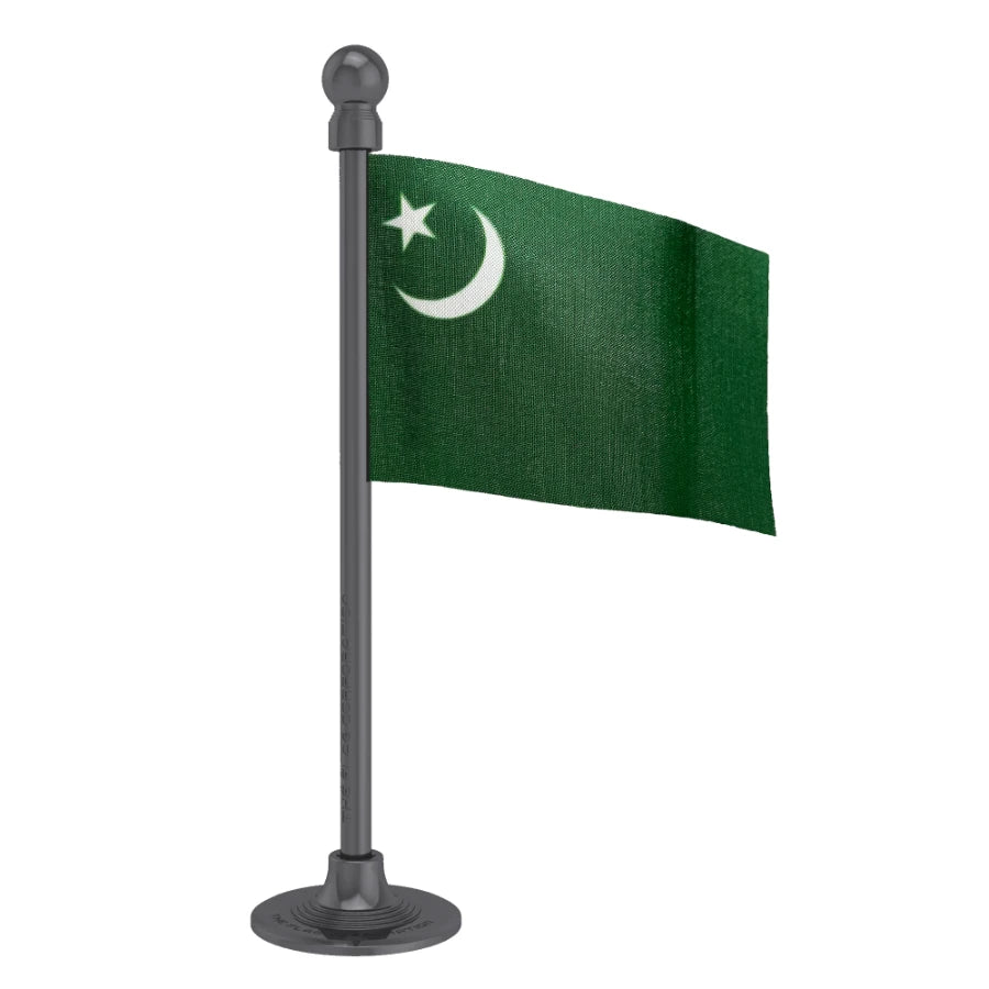 Indian Union Muslim League IUML Car Dashboard Flag of 2in x 3in With A Steel or Plastic Base