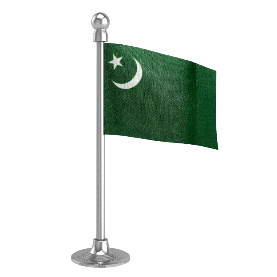 Indian Union Muslim League IUML Car Dashboard Flag of 2in x 3in With A Steel or Plastic Base
