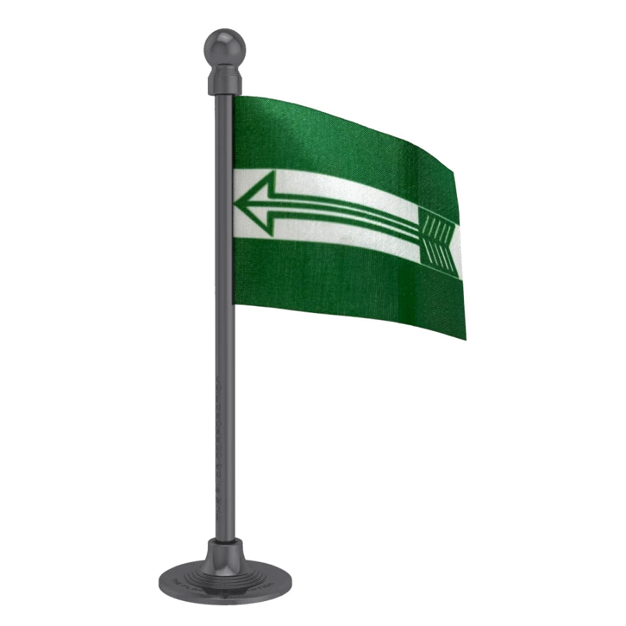 Janata Dal United JDU Car Dashboard Flag of 2in x 3in With A Steel or Plastic Base