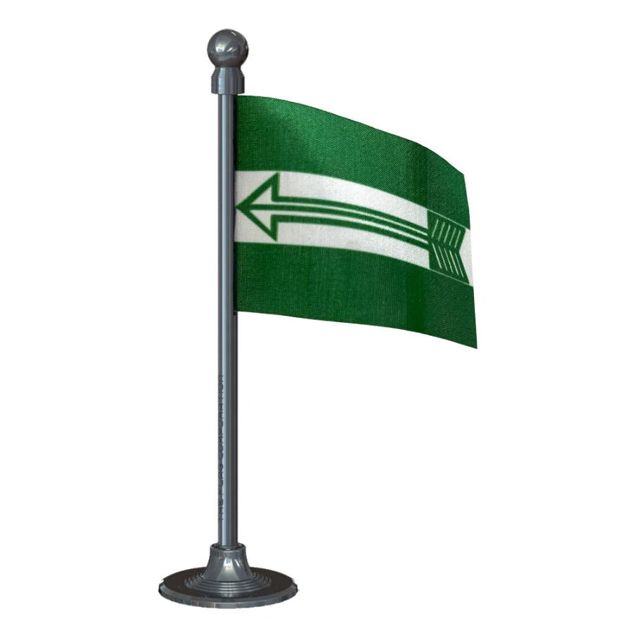 Janata Dal United JDU Car Dashboard Flag of 2in x 3in With A Steel or Plastic Base