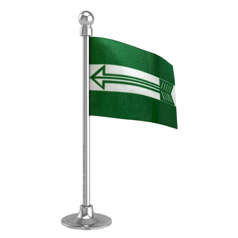 Janata Dal United JDU Car Dashboard Flag of 2in x 3in With A Steel or Plastic Base