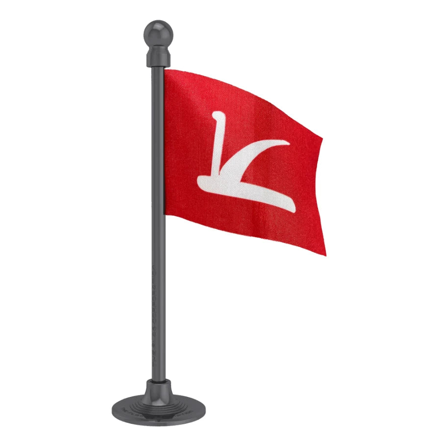 JKNC Jammu & Kashmir National Conference Car Dashboard Flag of 2in x 3in With A Steel or Plastic Base