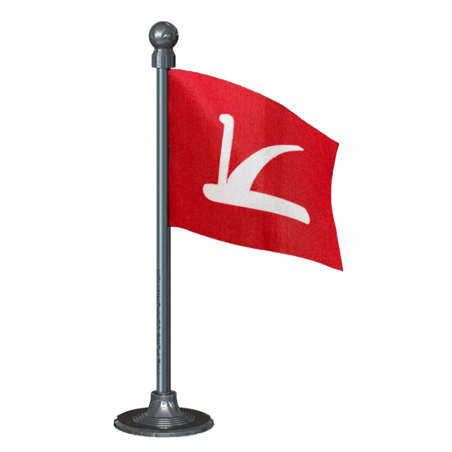 JKNC Jammu & Kashmir National Conference Car Dashboard Flag of 2in x 3in With A Steel or Plastic Base