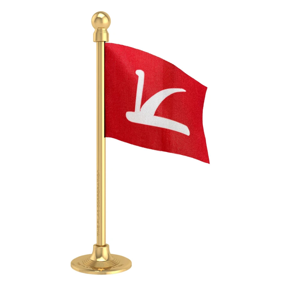 JKNC Jammu & Kashmir National Conference Car Dashboard Flag of 2in x 3in With A Steel or Plastic Base