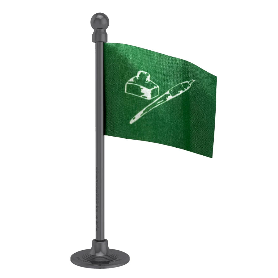 JKPDP Jammu & Kashmir People's Democratic Party Car Dashboard Flag of 2in x 3in With A Steel or Plastic Base