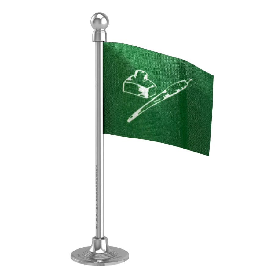 JKPDP Jammu & Kashmir People's Democratic Party Car Dashboard Flag of 2in x 3in With A Steel or Plastic Base