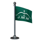 Jharkhand Mukti Morcha (JMM) Car Dashboard Flag of 2in x 3in With A Steel or Plastic Base