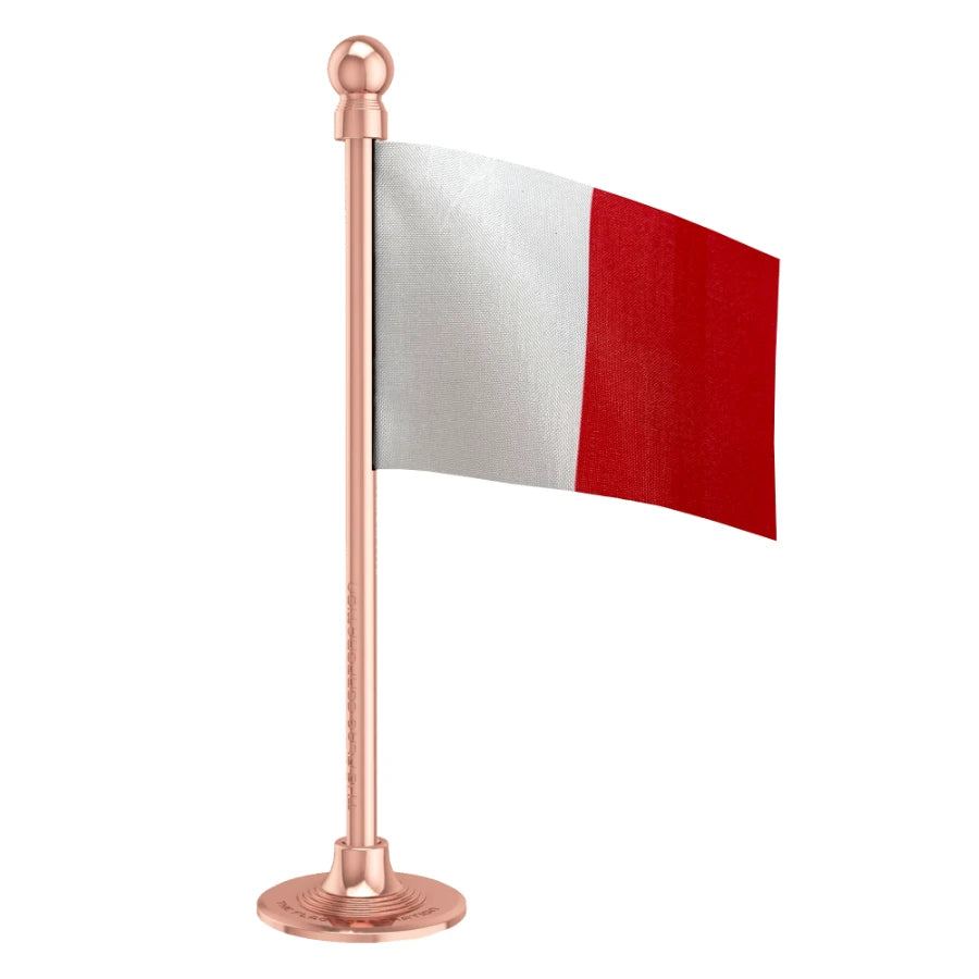 Kerala Congress (M) Car Dashboard Flag of 2in x 3in With A Steel or Plastic Base