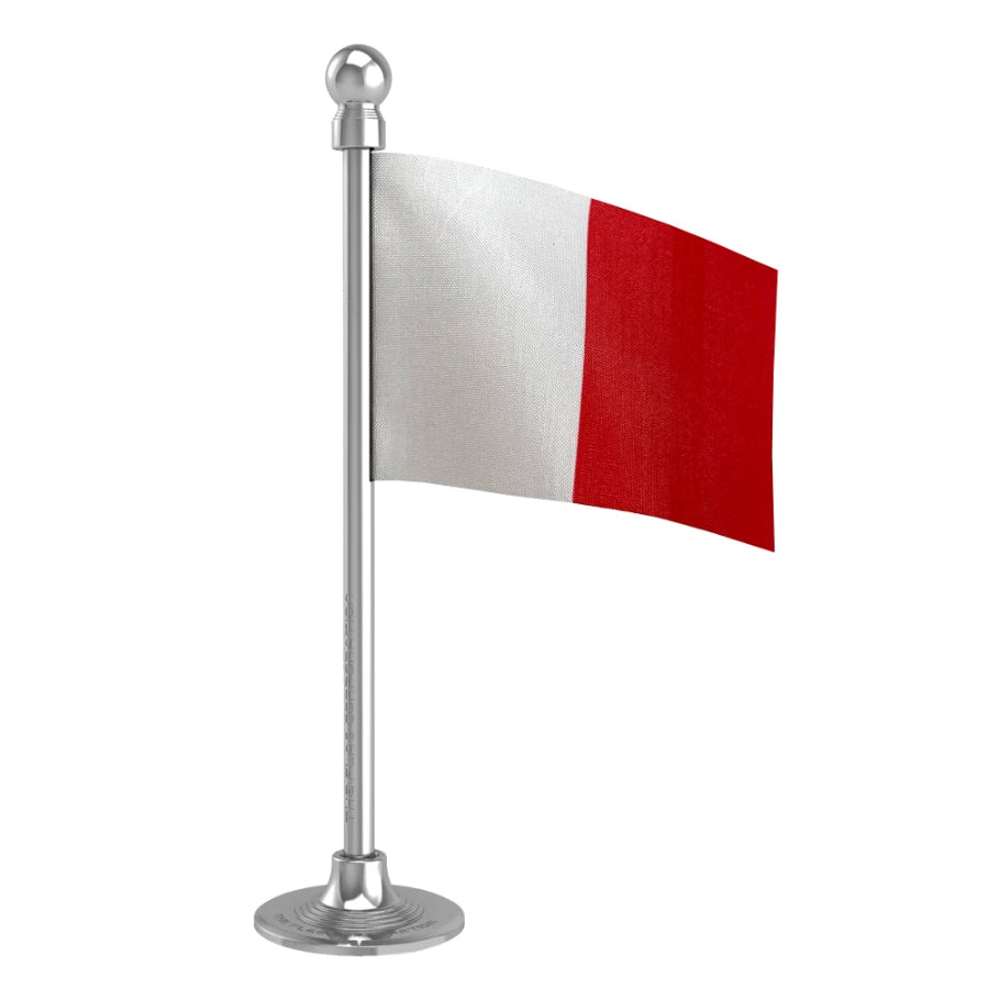 Kerala Congress (M) Car Dashboard Flag of 2in x 3in With A Steel or Plastic Base