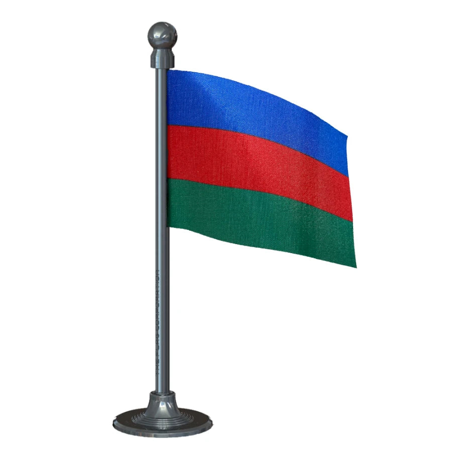 LJP Lok Janshakti Party Car Dashboard Flag of 2in x 3in With A Steel or Plastic Base