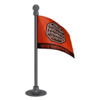 MNS Maharashtra Navnirman Sena Car Dashboard Flag of 2in x 3in With A Steel or Plastic Base