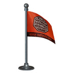 MNS Maharashtra Navnirman Sena Car Dashboard Flag of 2in x 3in With A Steel or Plastic Base