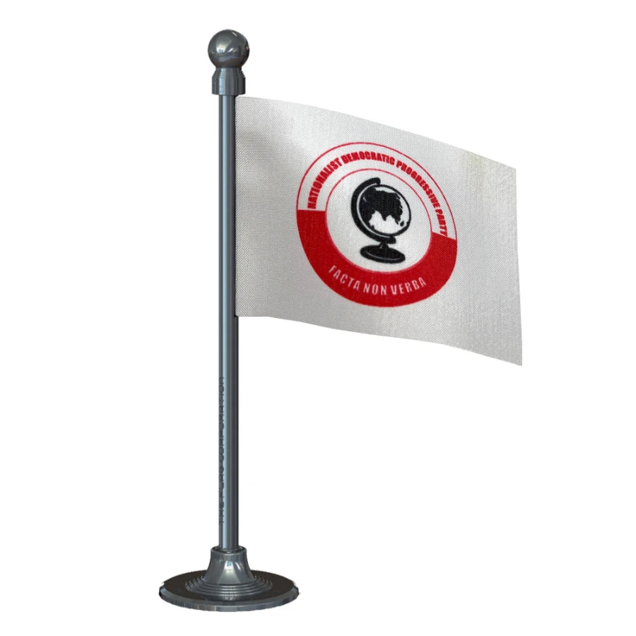 Nationalist Democratic Progressive Party (NDPP) Car Dashboard Flag of 2in x 3in With A Steel or Plastic Base