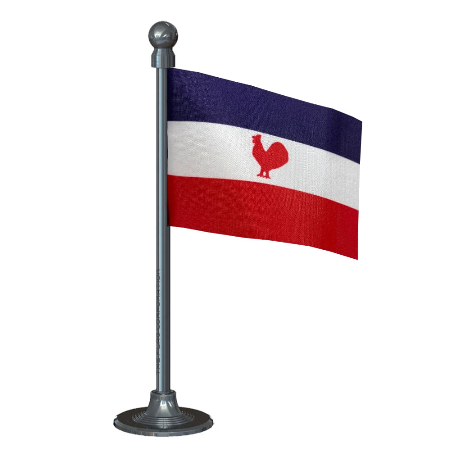 Naga People's Front (NPF) Car Dashboard Flag of 2in x 3in With A Steel or Plastic Base