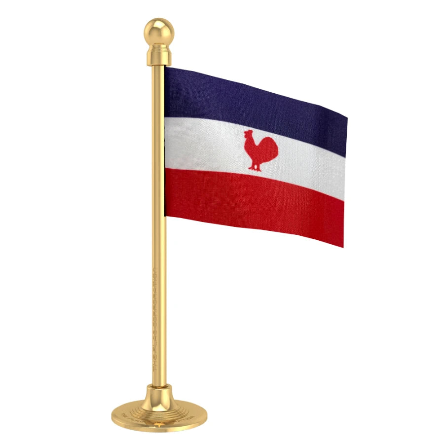 Naga People's Front (NPF) Car Dashboard Flag of 2in x 3in With A Steel or Plastic Base