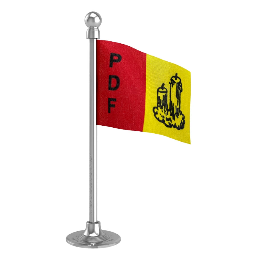 People's Democratic Front (PDF) Car Dashboard Flag of 2in x 3in With A Steel or Plastic Base