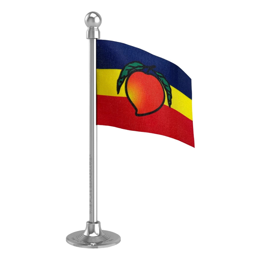 Pattali Makkal Katchi (PMK) Car Dashboard Flag of 2in x 3in With A Steel or Plastic Base