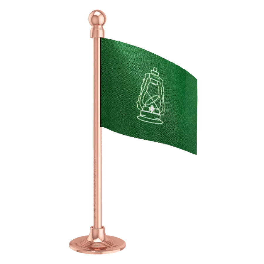 RJD Rashtriya Janata Dal Car Dashboard Flag of 2in x 3in With A Steel or Plastic Base