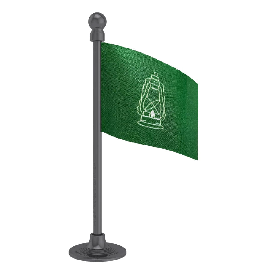 RJD Rashtriya Janata Dal Car Dashboard Flag of 2in x 3in With A Steel or Plastic Base