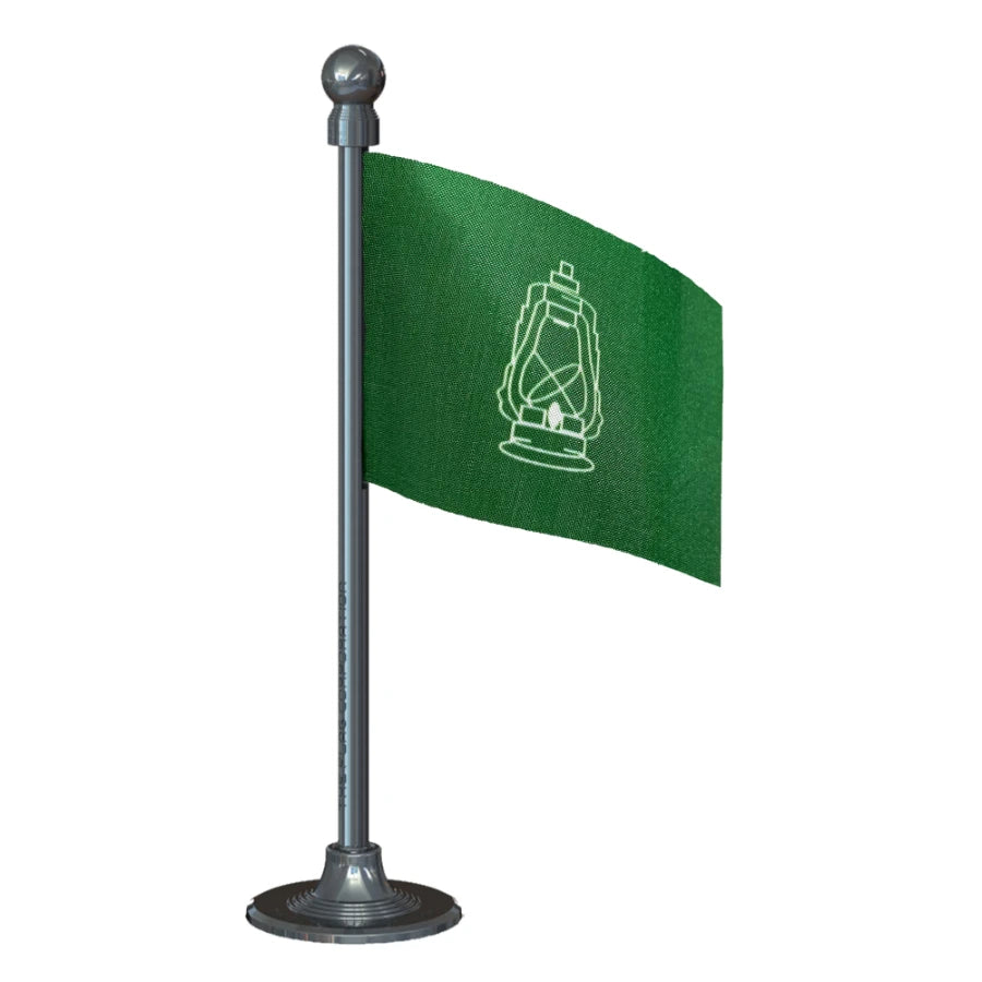 RJD Rashtriya Janata Dal Car Dashboard Flag of 2in x 3in With A Steel or Plastic Base