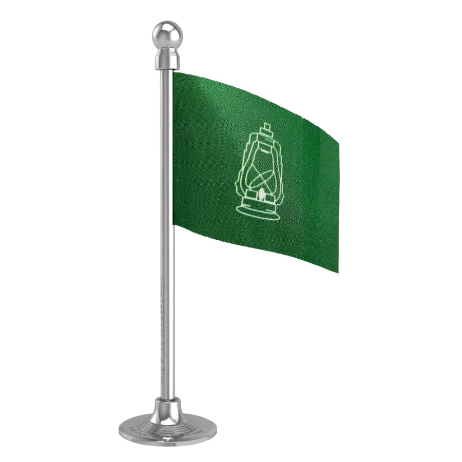 RJD Rashtriya Janata Dal Car Dashboard Flag of 2in x 3in With A Steel or Plastic Base