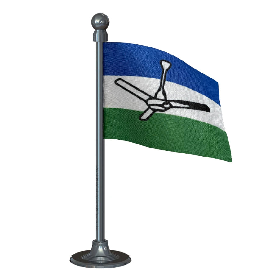 Rashtriya Lok Samta Party (RLSP) Car Dashboard Flag of 2in x 3in With A Steel or Plastic Base