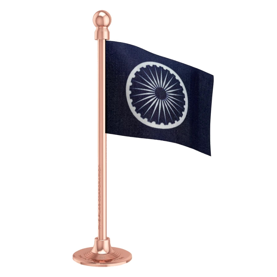 Republican Party Of India (RPI) Car Dashboard Flag of 2in x 3in With A Steel or Plastic Base