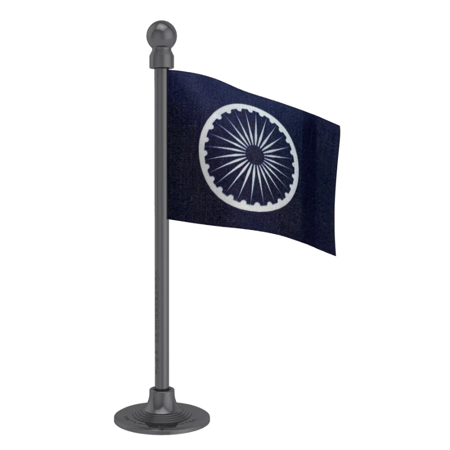 Republican Party Of India (RPI) Car Dashboard Flag of 2in x 3in With A Steel or Plastic Base