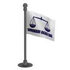 Shiromani Akali Dal Car Dashboard Flag of 2in x 3in With A Steel or Plastic Base