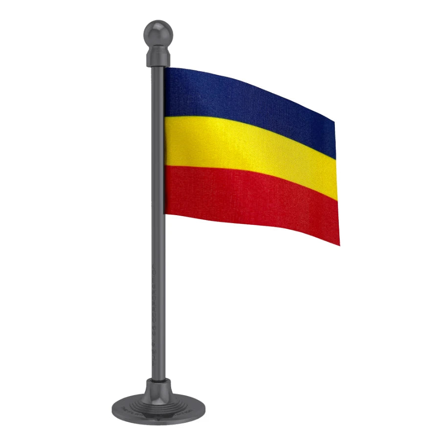 Sikkim Democratic Front Car Dashboard Flag of 2in x 3in With A Steel or Plastic Base