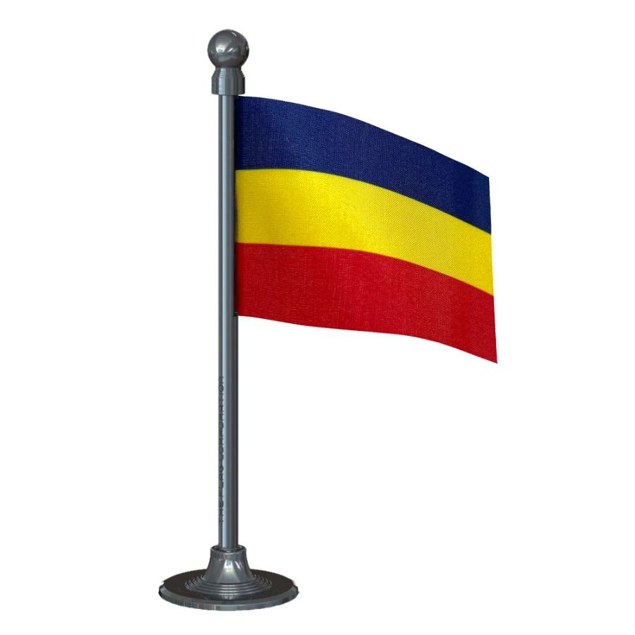 Sikkim Democratic Front Car Dashboard Flag of 2in x 3in With A Steel or Plastic Base