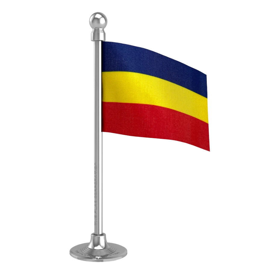 Sikkim Democratic Front Car Dashboard Flag of 2in x 3in With A Steel or Plastic Base