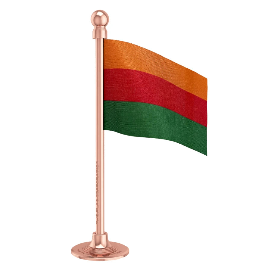 Sikkim Krantikari Morcha Car Dashboard Flag of 2in x 3in With A Steel or Plastic Base